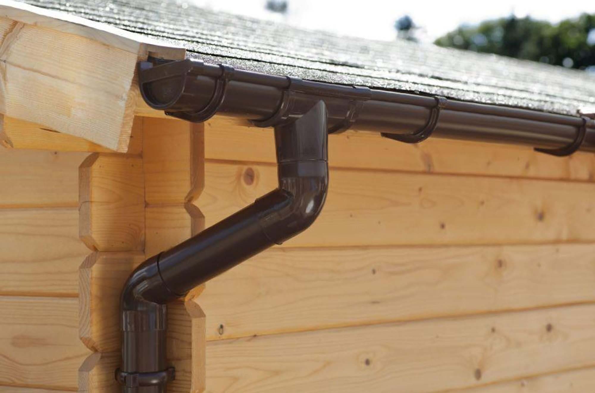 Palmako 106632 Takavvattning mörkbrun, för sadeltak 6000 mm