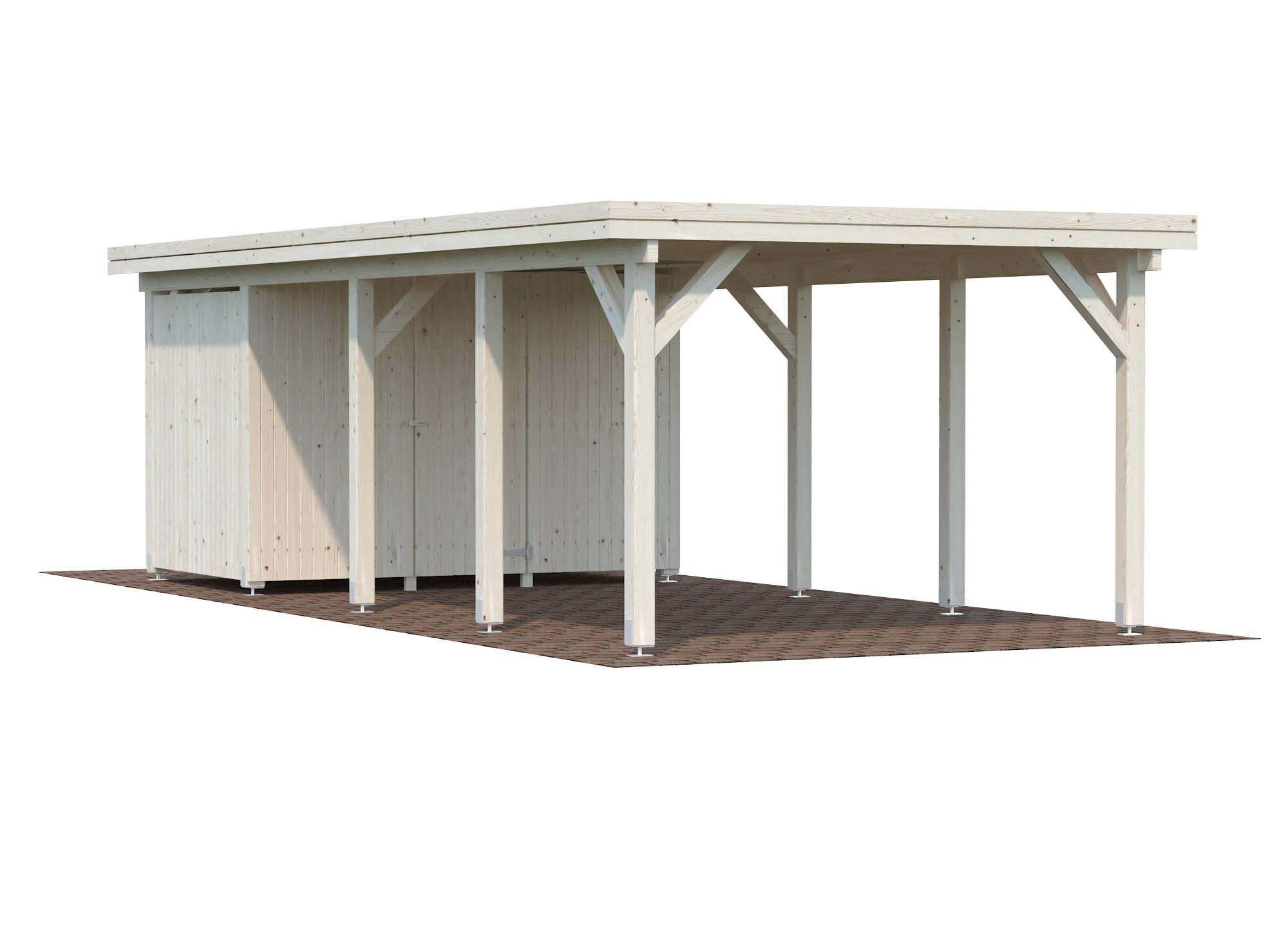 Palmako Karl Carport 27,4 m²/inv. 23,1 m², impr. natur