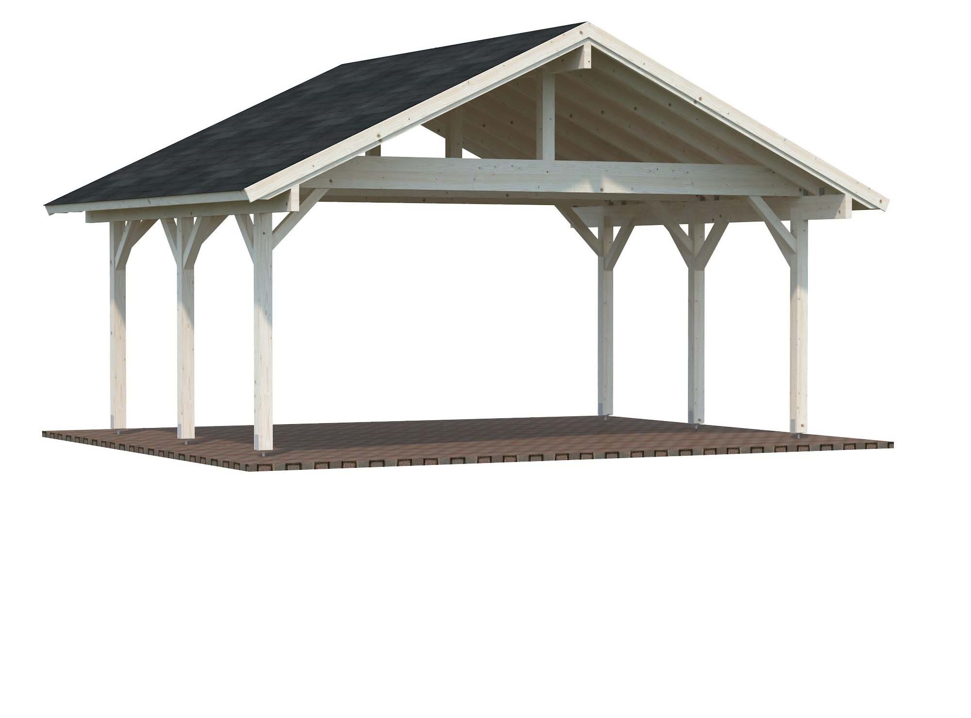 Palmako Robert Carport 28,3 m²/20,6 m², impregnerad natur