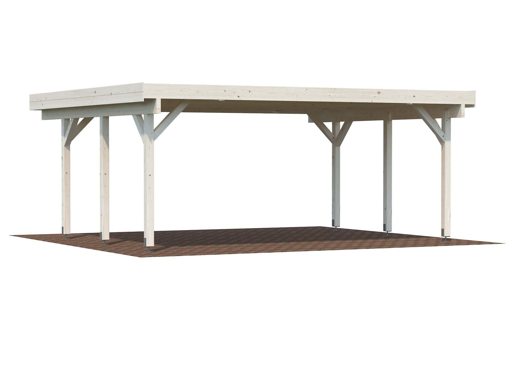 Palmako Karl Carport 30,7 m²/inv. 20,6 m², impr. natur