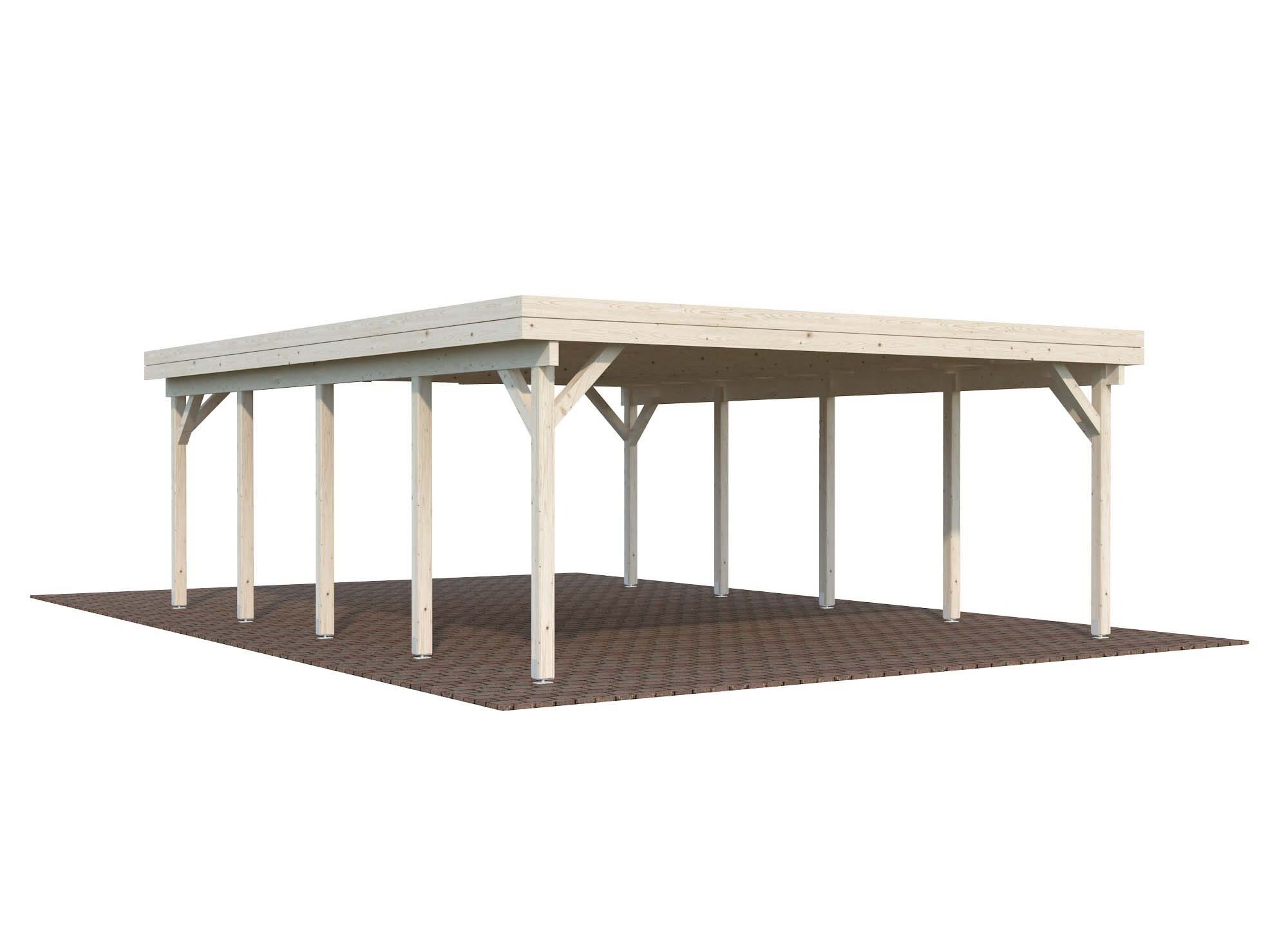Palmako Karl Carport 45,7 m²/inv. 40,6 m², impr. natur