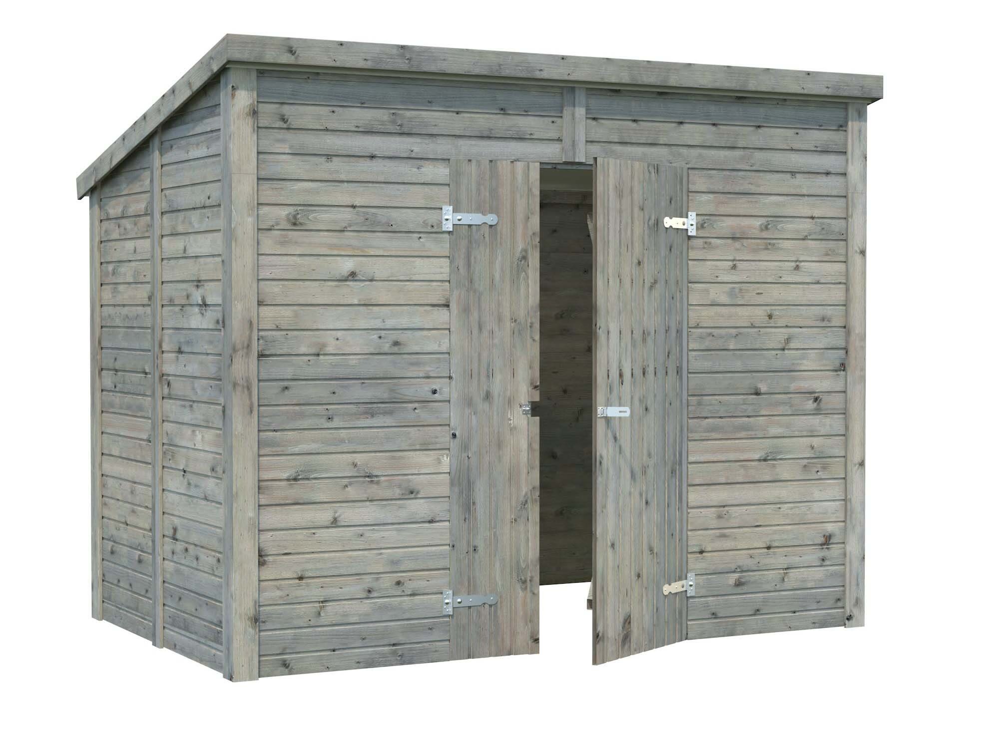 Palmako Leif Förråd 4,6 m²/inv. 4,2 m², grå impregnerad