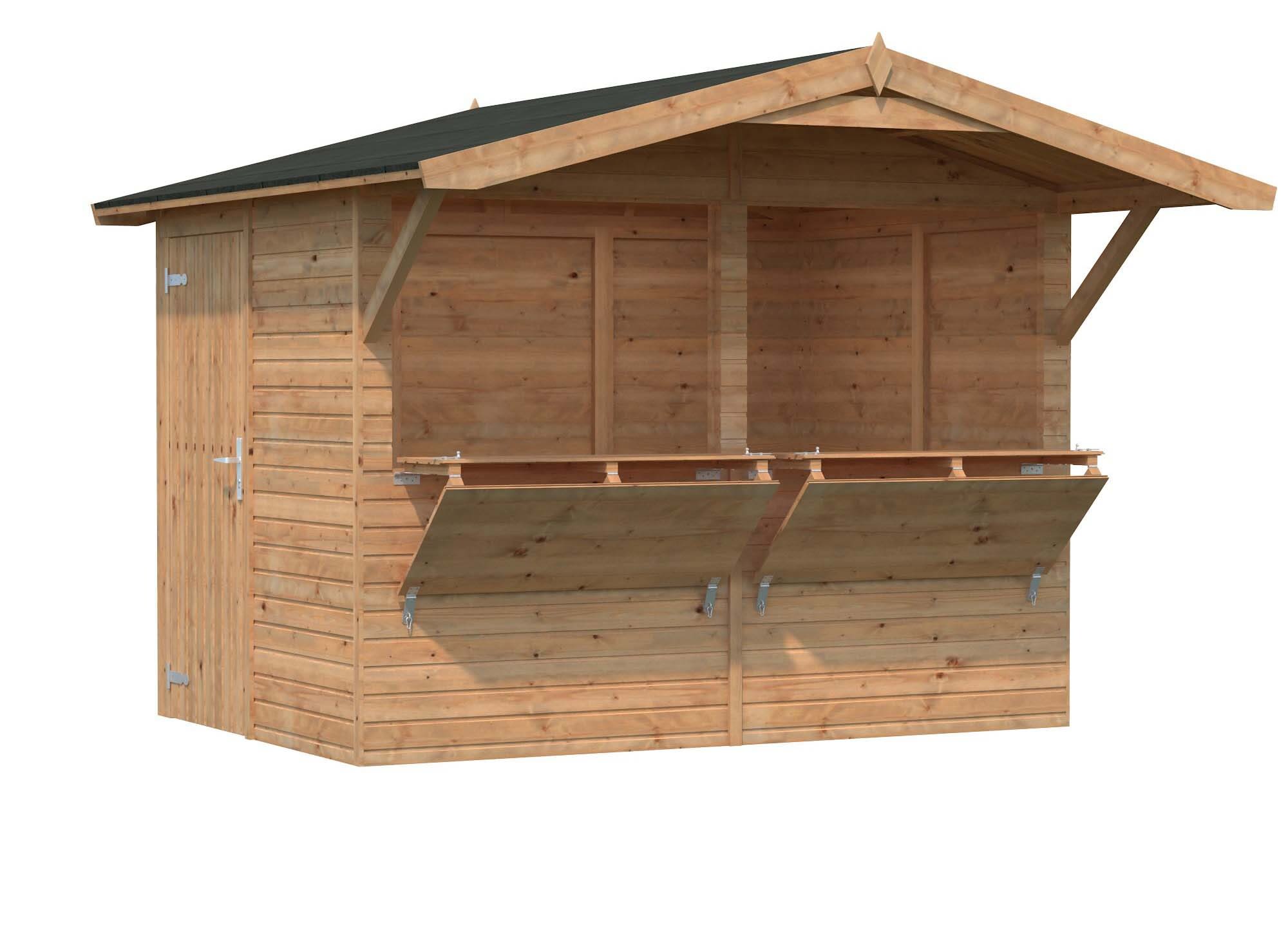 Palmako Stella Kiosk 5,2 m²/inv. 5 m², utan golv, brun, impr.