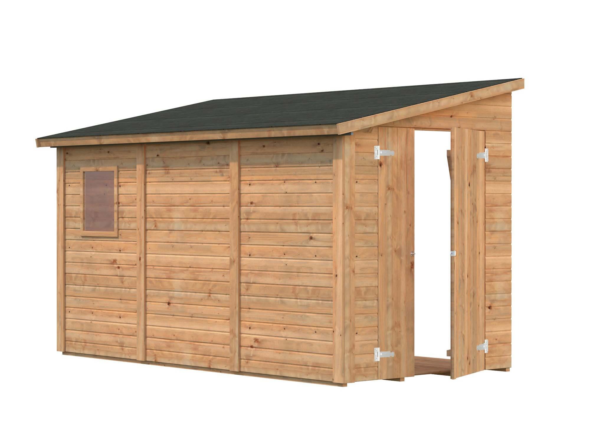 Palmako Mia Förråd 5,5 m²/inv. 5,2 m², brun impregnerad