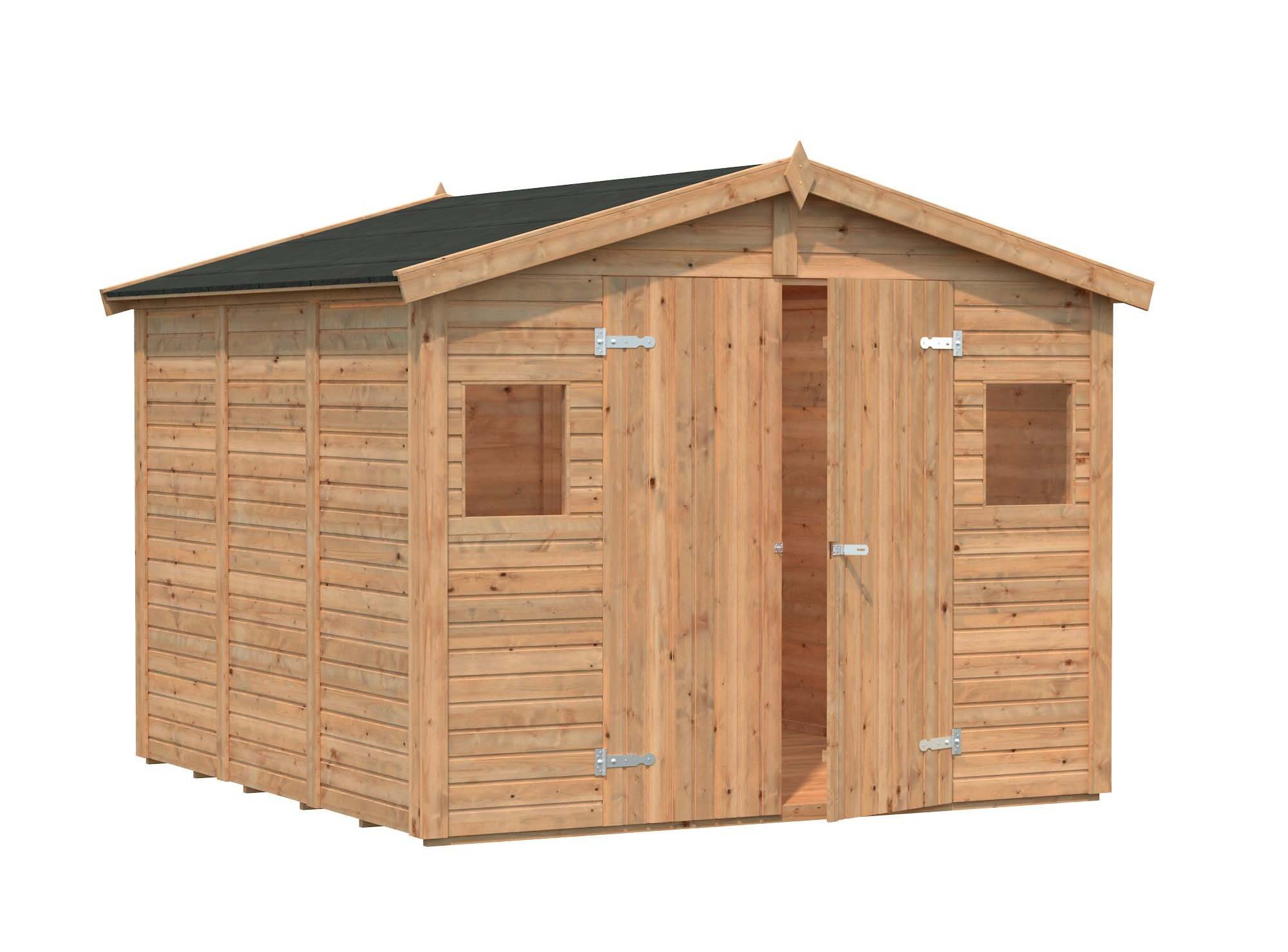 Palmako Dan Förråd 7,6/inv. 7 m², brun impregnerad