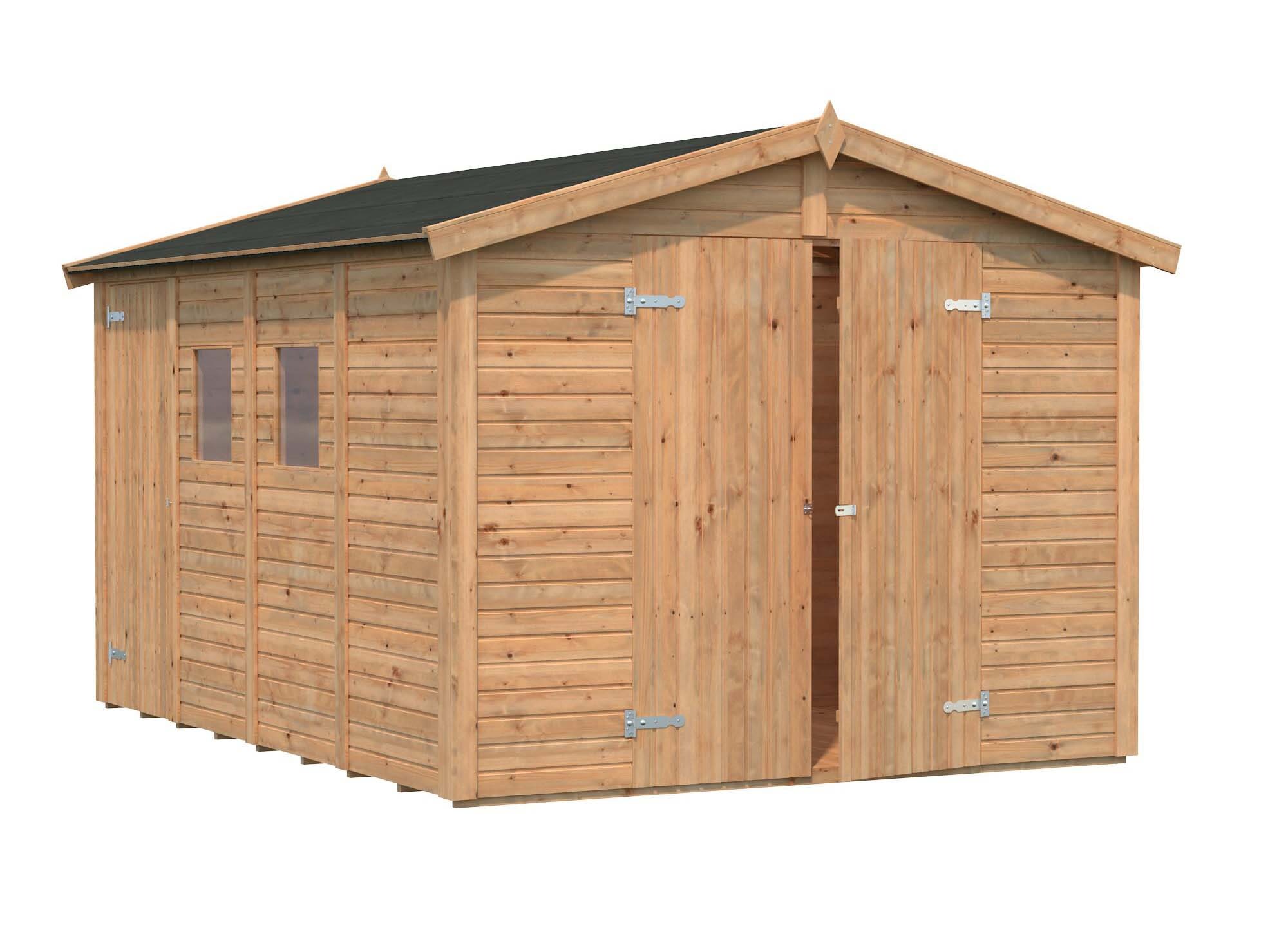 Palmako Dan Förråd 10,1 m²/inv. 9,9 m², brun impregnerad