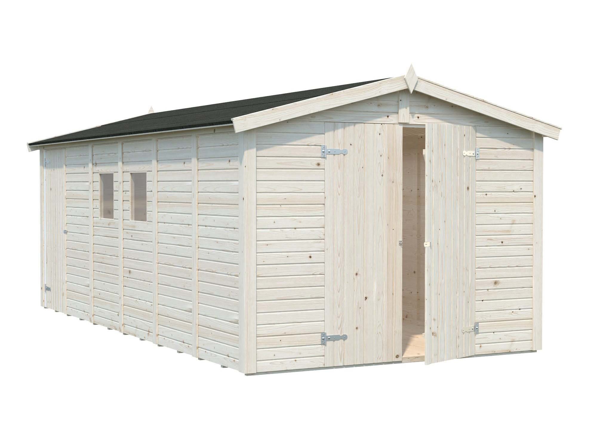 Palmako Dan Förråd 15 m²/inv. 14,2 m², impr. natur
