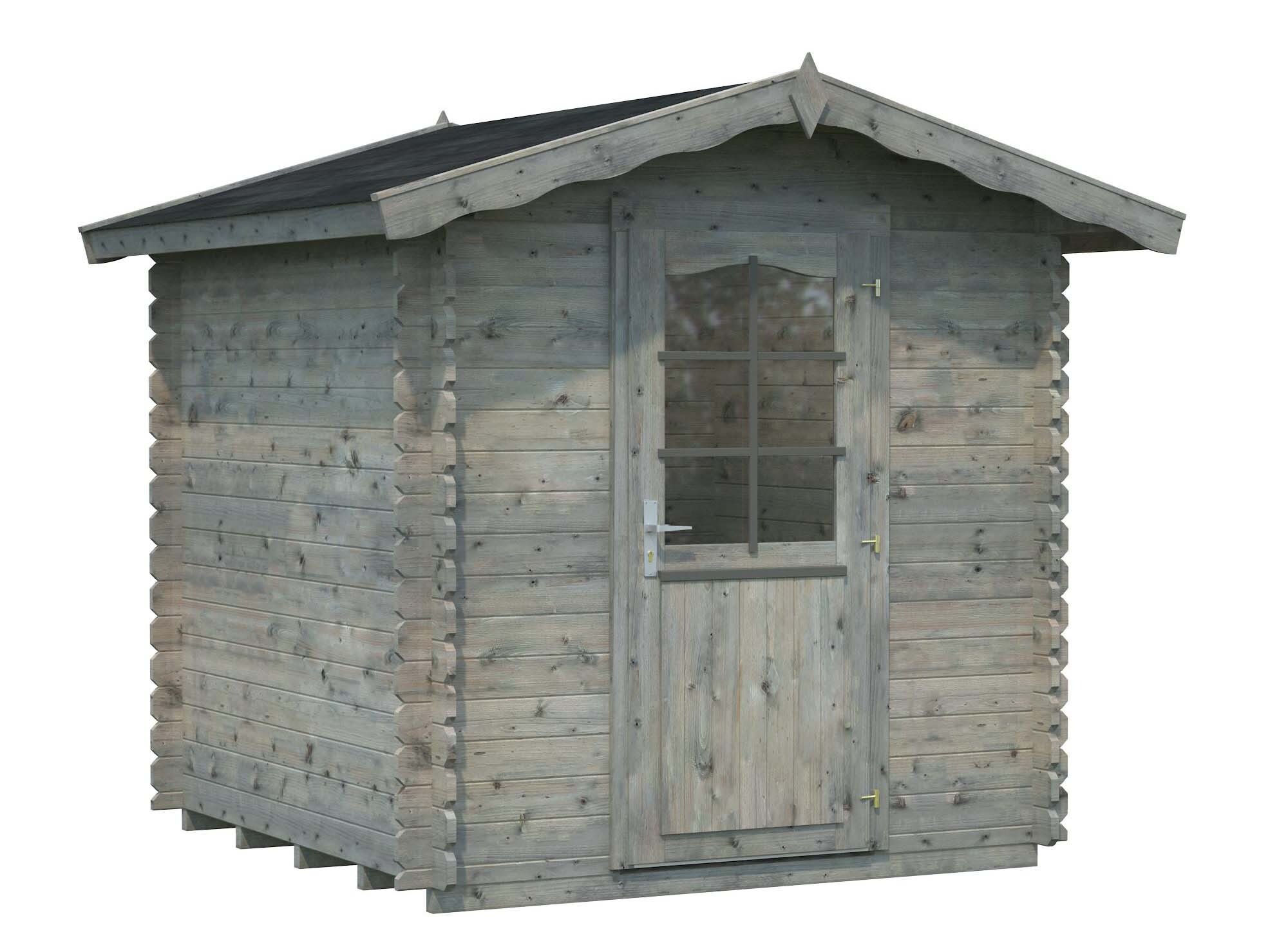 Palmako Vivian Stuga 4 m²/inv. 3,8 m², grå impregnerad
