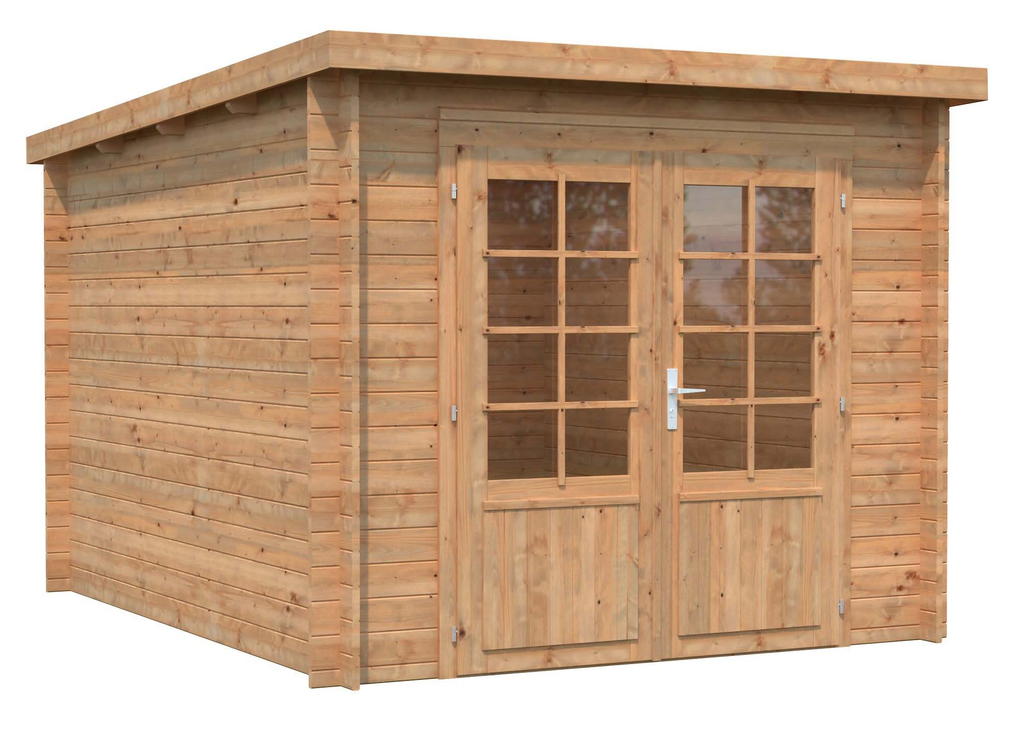 Palmako Ella Stuga 7,2 m²/inv. 6,9 m², utan golv, brun, impr.