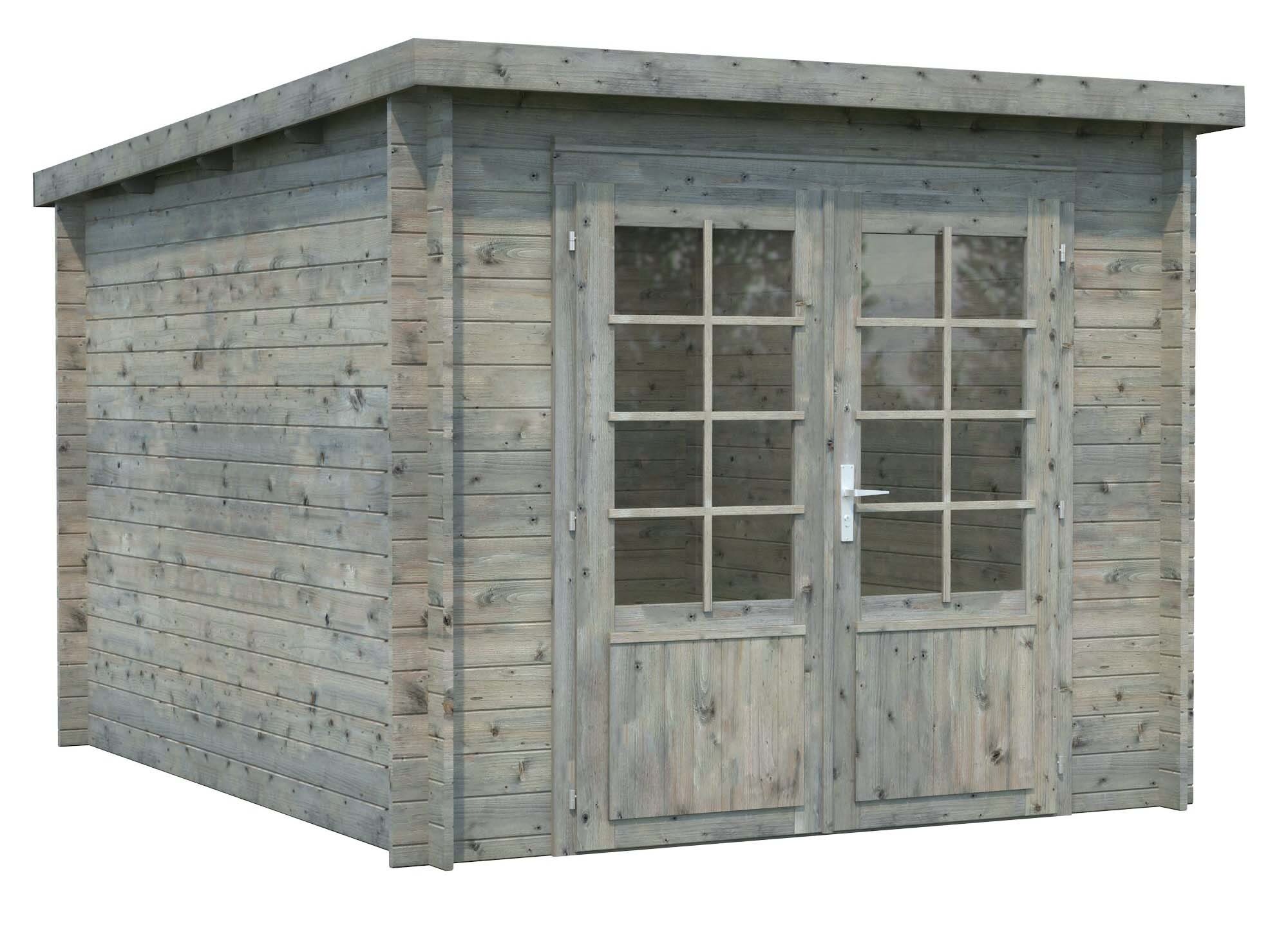 Palmako Ella Stuga 7,2 m²/inv. 6,9 m², utan golv, grå, impr.