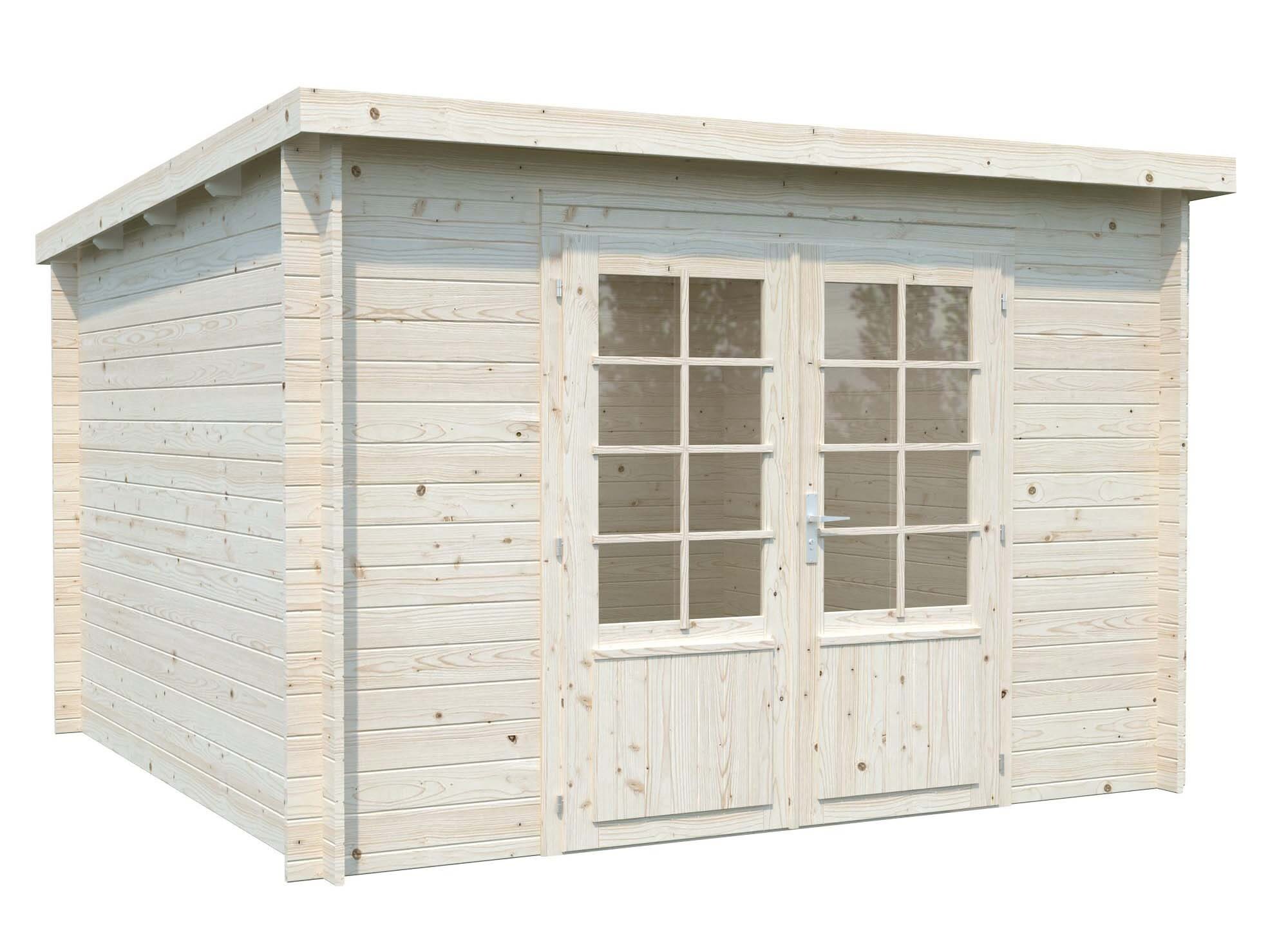 Palmako Ella Stuga 9 m²/inv. 8,7 m², utan golv, impr. natur