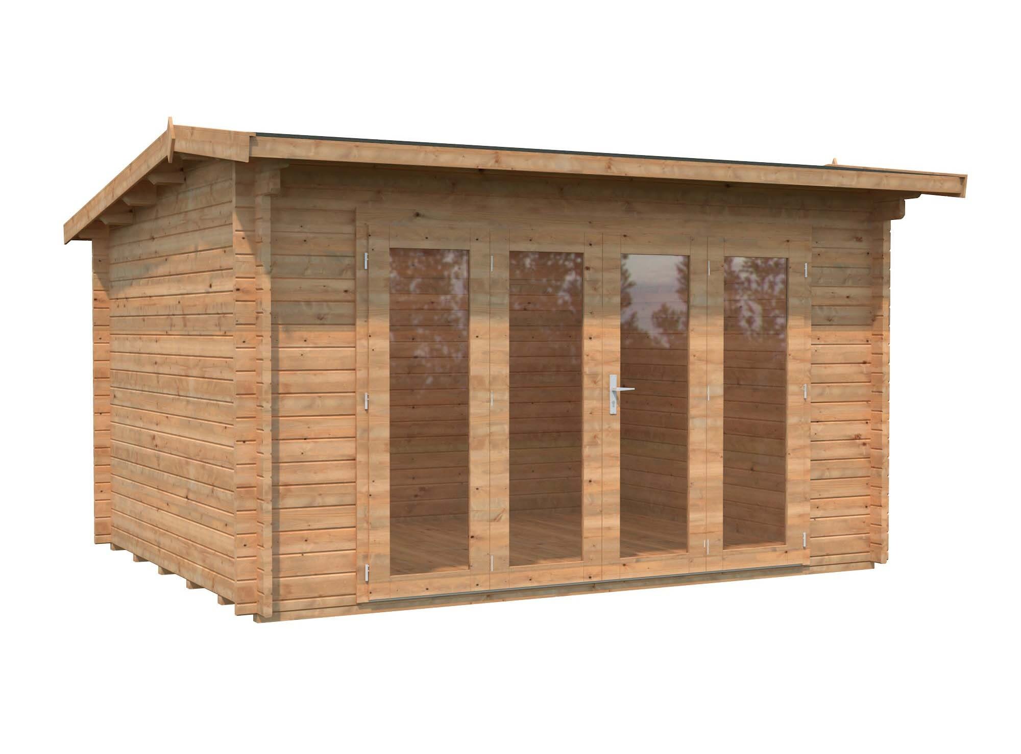 Palmako Ines Stuga 11,7 m²/inv. 11,1 m², brun impregnerad