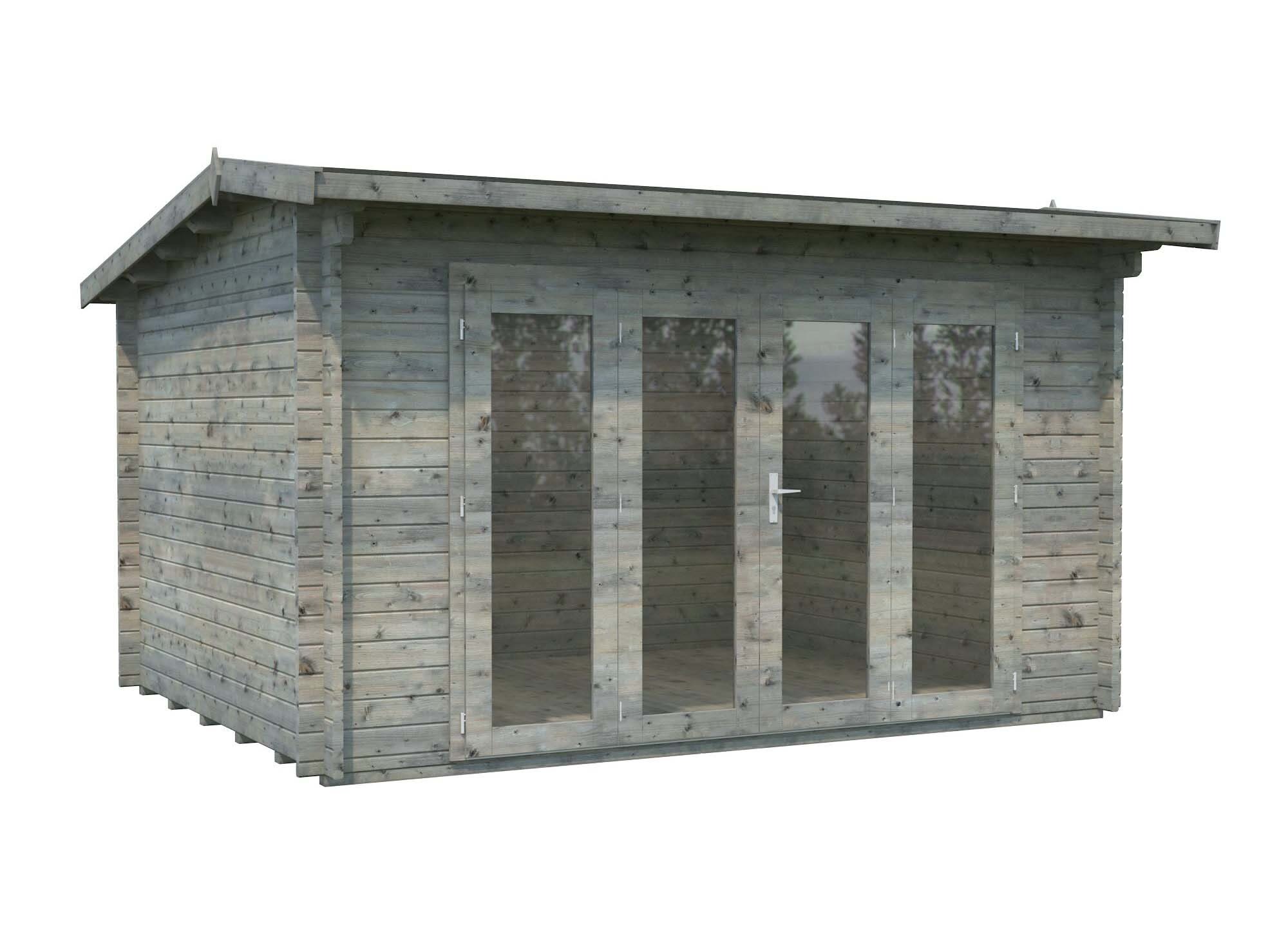 Palmako Ines Stuga 11,7 m²/inv. 11,1 m², grå impregnerad