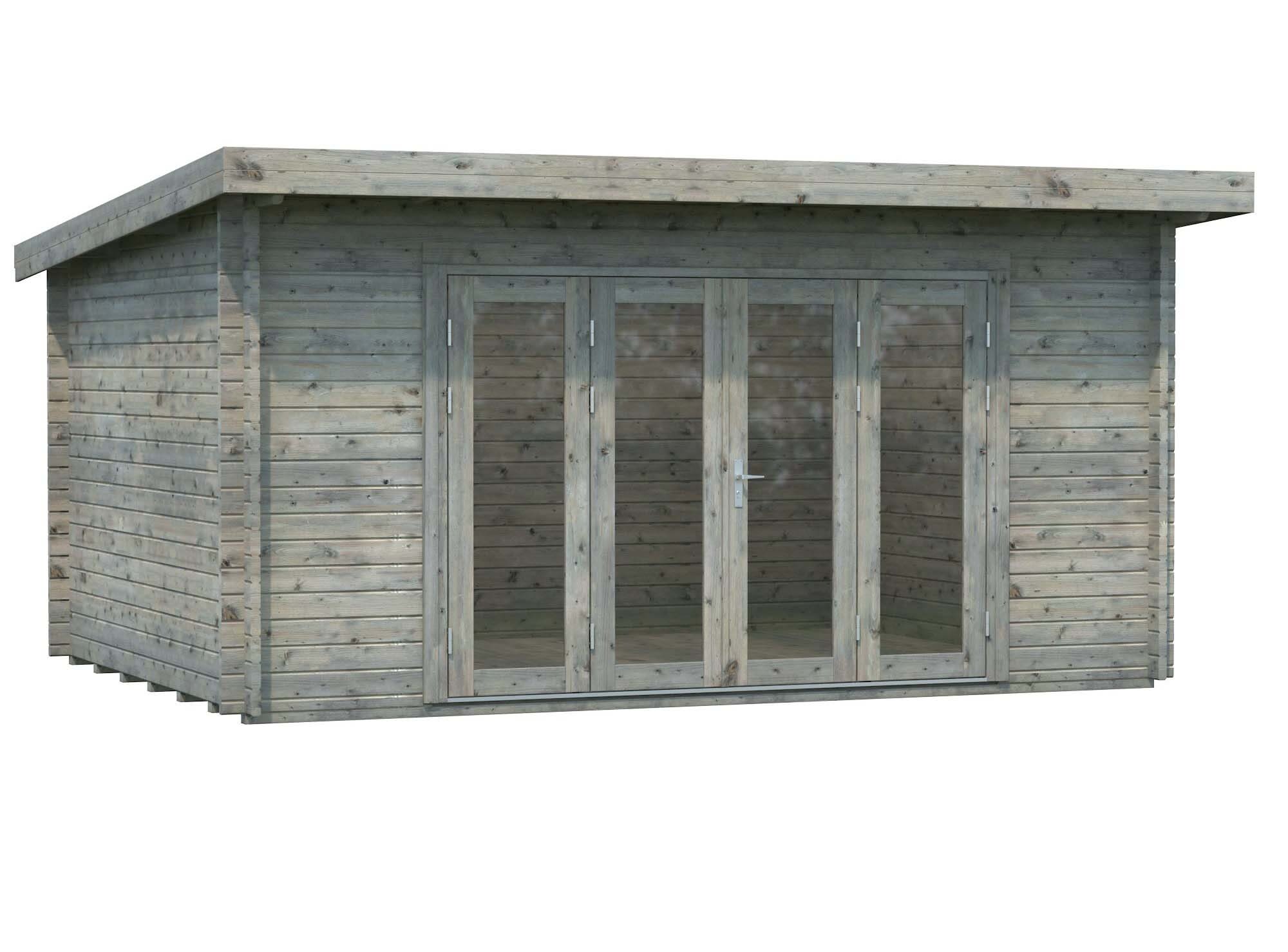 Palmako Lea Stuga 14,9 m²/inv. 14,2 m², grå impregnerad