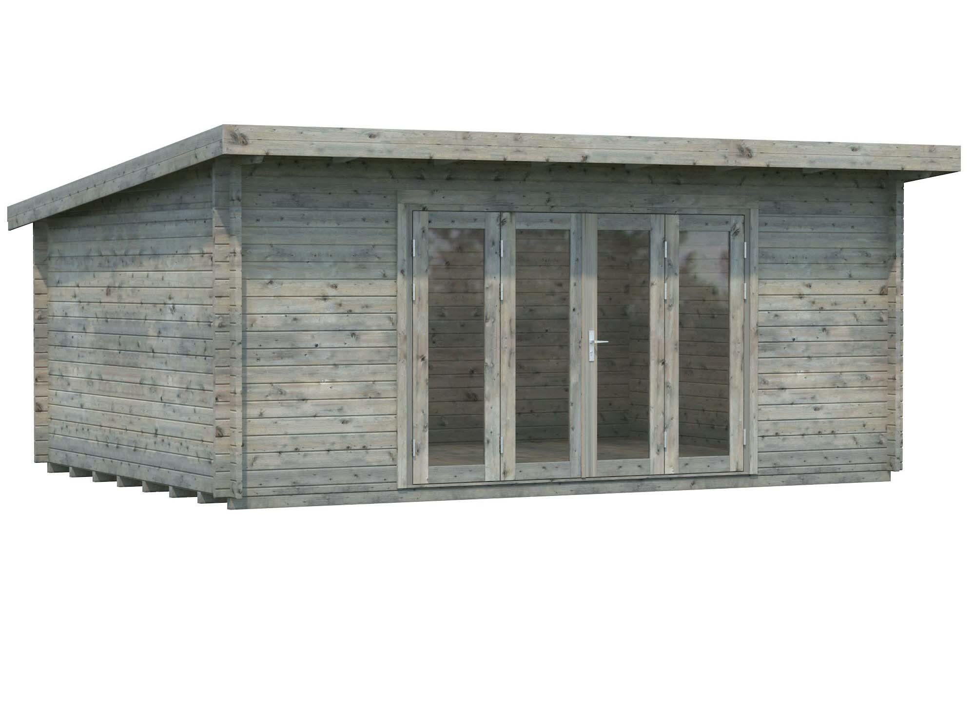 Palmako Lea Stuga 20,1 m²/inv. 19,4 m², grå impregnerad