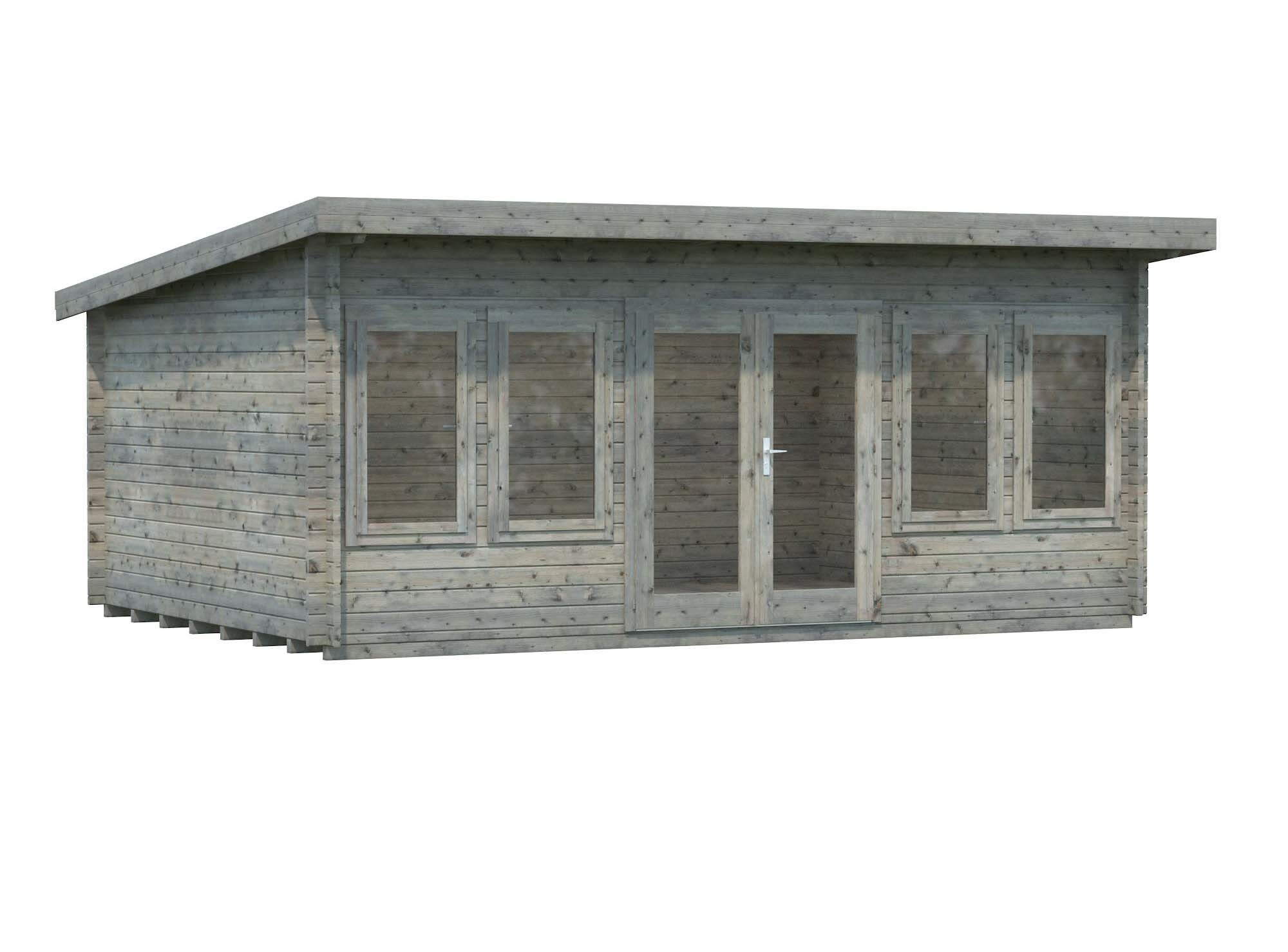 Palmako Lisa Stuga 20,1 m²/inv. 19,4 m², grå impregnerad