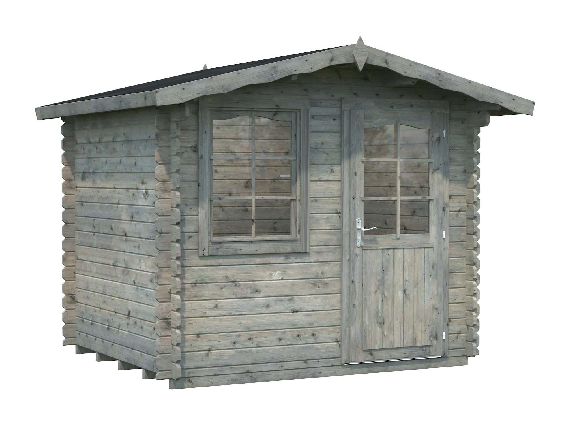 Palmako Emma Stuga 4,8 m²/inv. 4,6 m², grå impregnerad