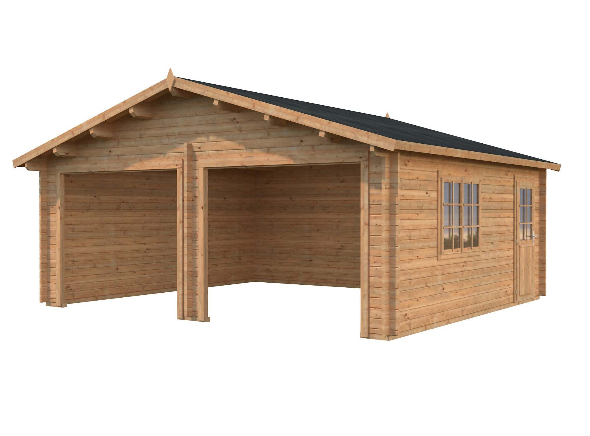 Palmako Roger Garage 29,3 m²/inv. 28,4 m², utan port brun, impr.