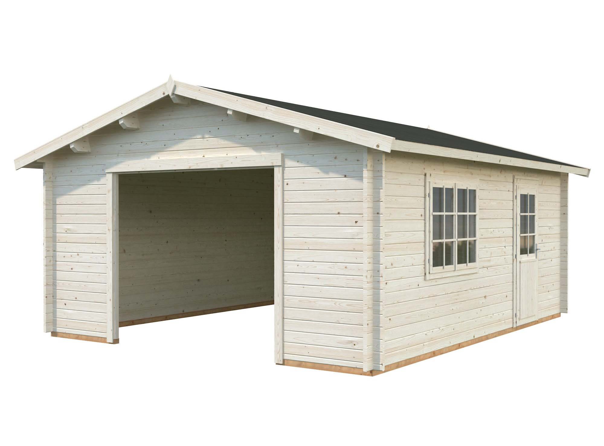 Palmako Roger Garage 29,2 m²/inv. 27,7 m², utan port, impr. natur