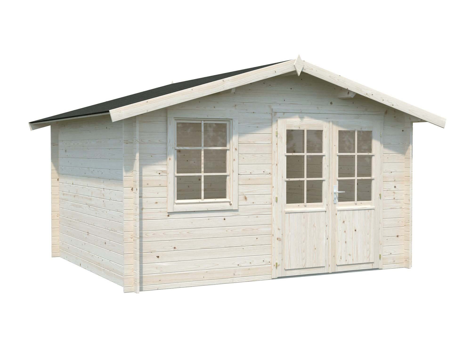 Palmako Klara Stuga 10,8 m²/inv. 10,4 m², utan golv, impr. natur