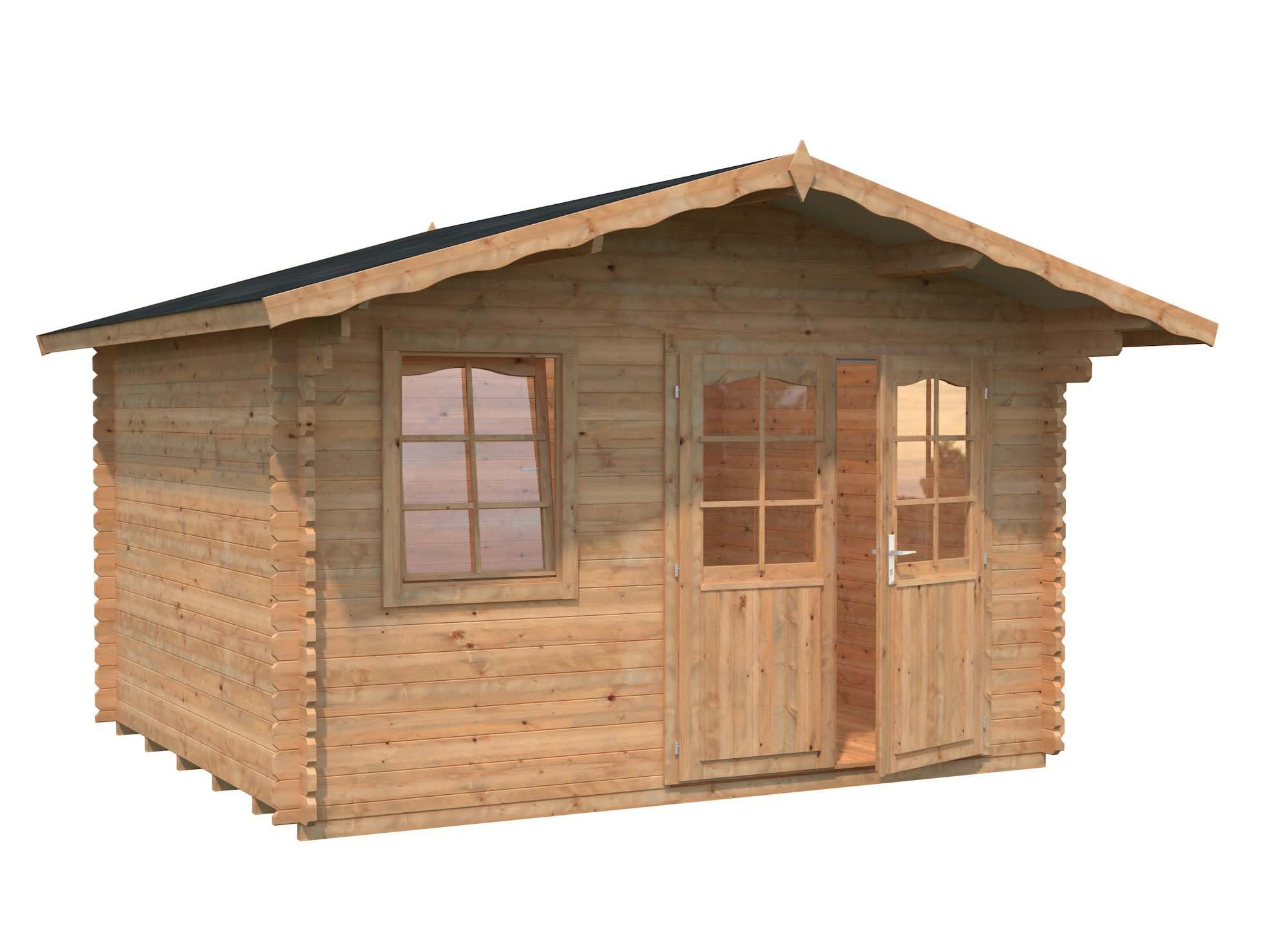 Palmako Emma Stuga 10,8 m²/inv. 10,4 m², brun impregnerad