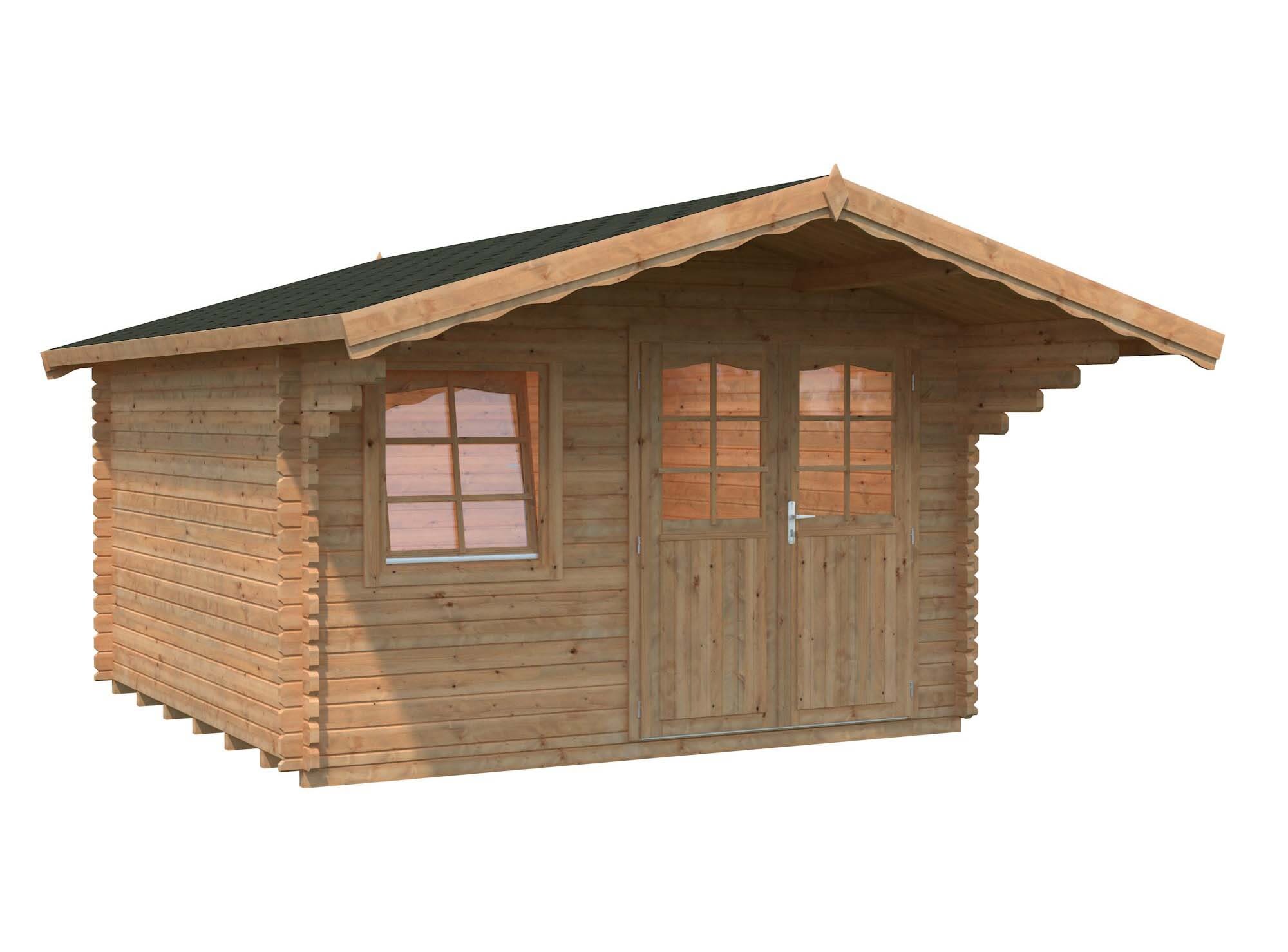 Palmako Sally Stuga 13/inv. 12,3 m², brun impregnerad