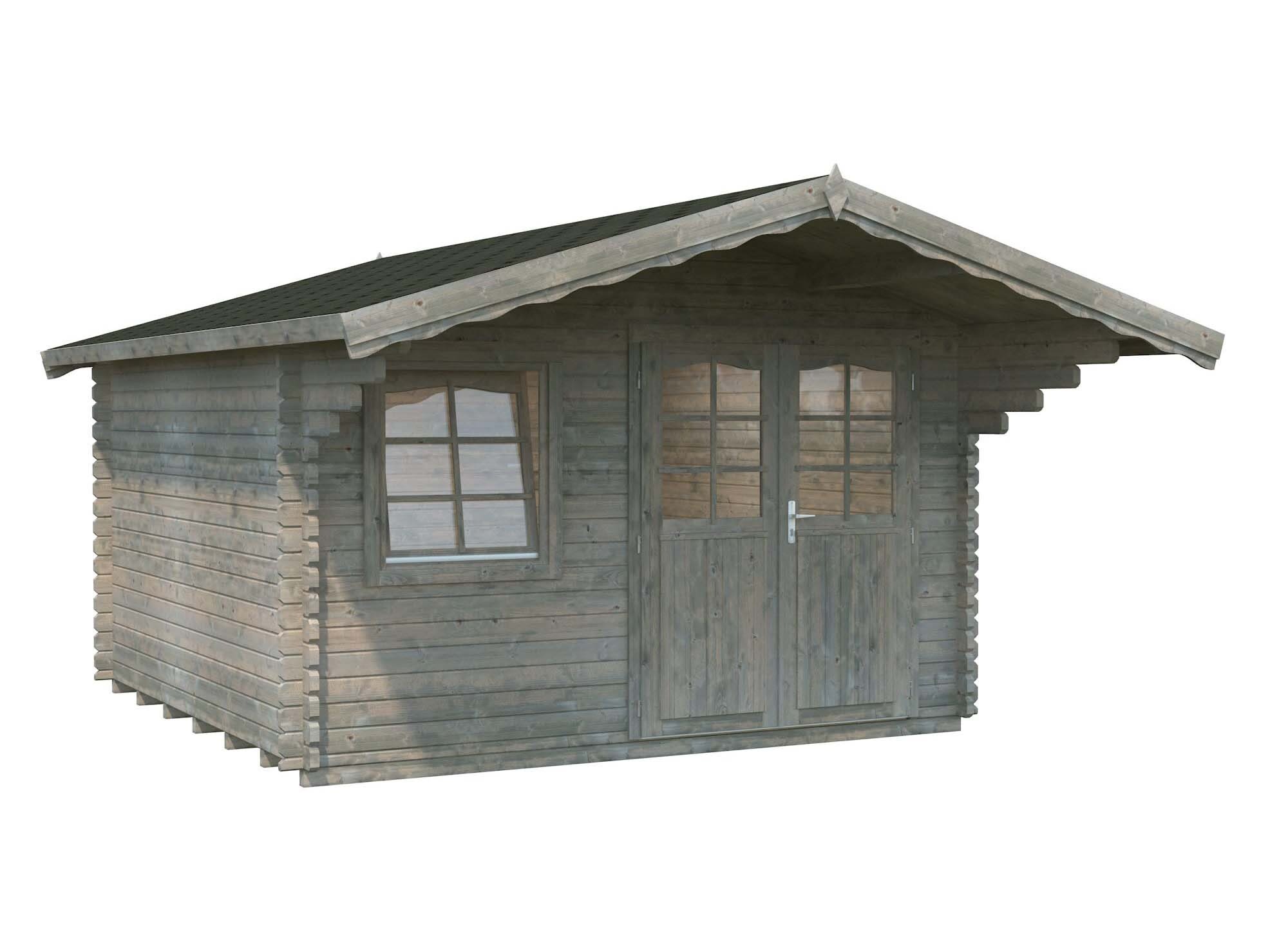 Palmako Sally Stuga 13/inv. 12,3 m², grå impregnerad
