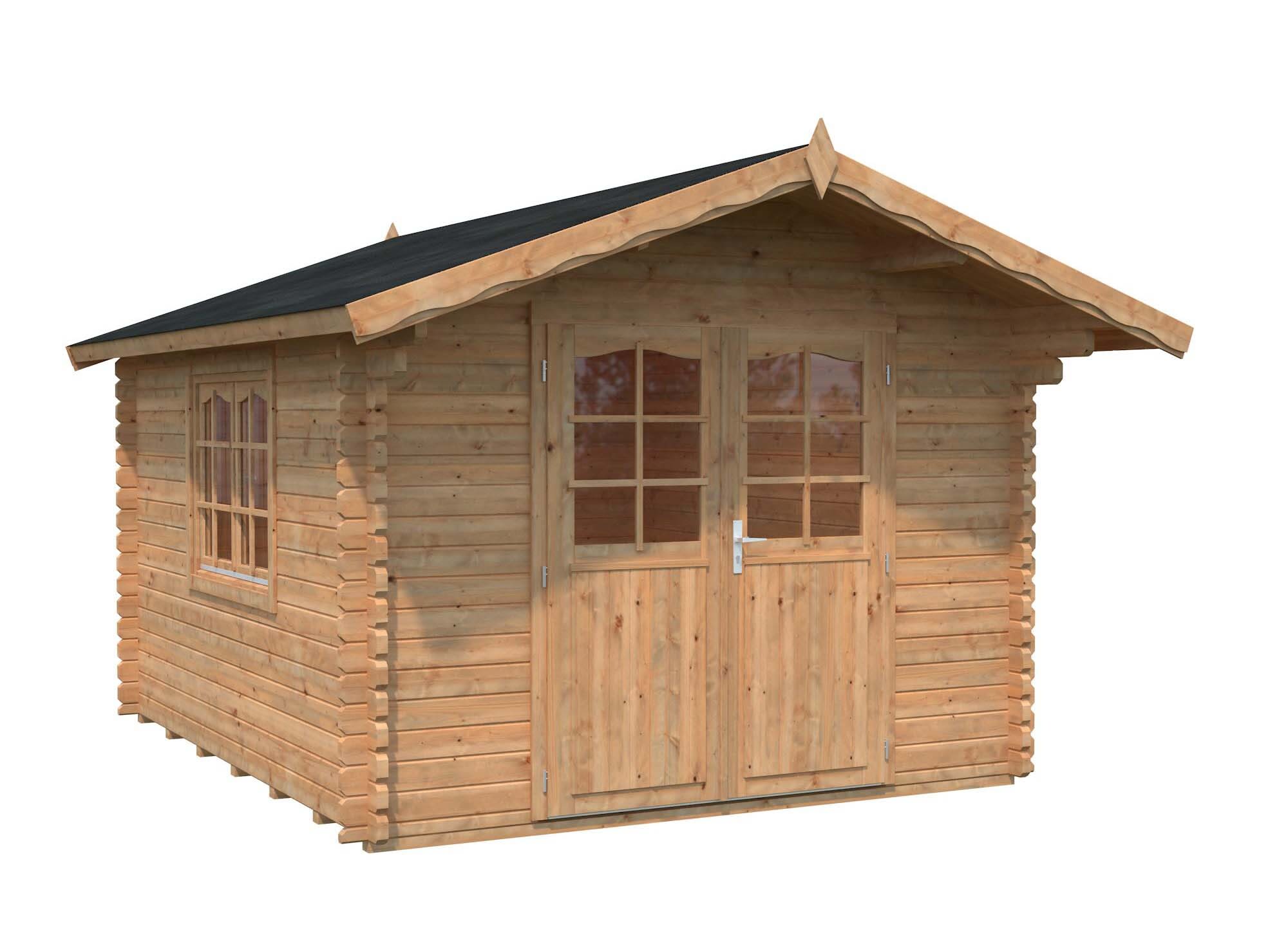 Palmako Sally Stuga 10,8 m²/inv. 10,2 , brun impregnerad