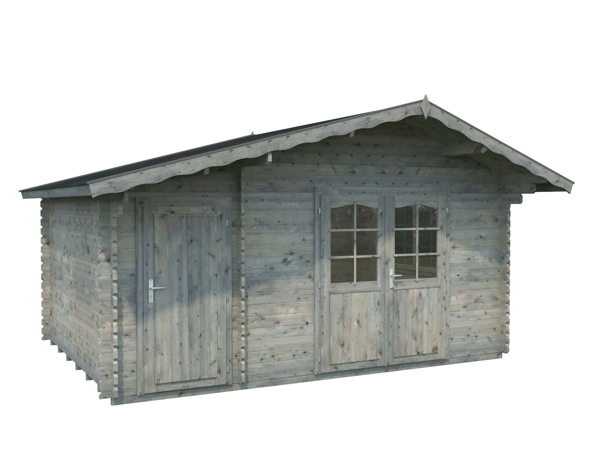 Palmako Emma Stuga 14,9 m²/inv. 14,2 m², grå impregnerad