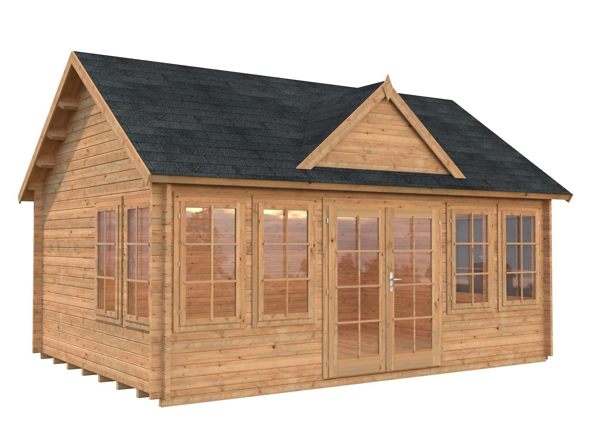 Palmako Claudia Stuga 20,1 m²/inv. 19,4 m², brun impregnerad