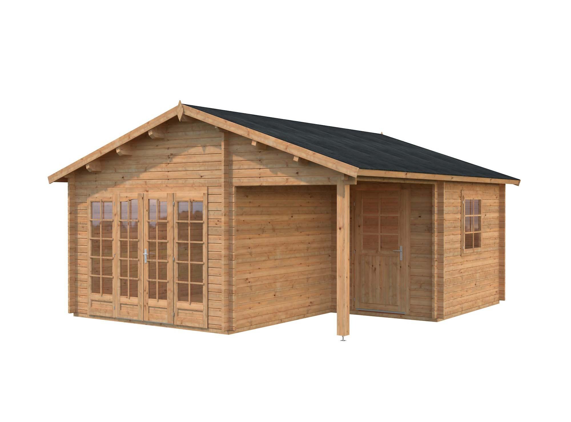 Palmako Irene Stuga 28,1 m²/inv. 21,9+5,2 m², brun, impr.