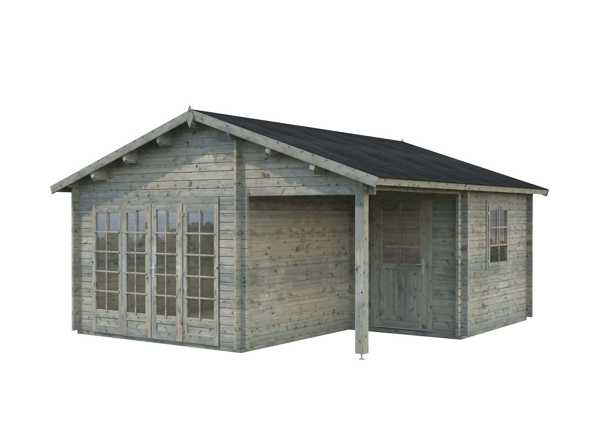Palmako Irene Stuga 28,1 m²/inv. 21,9+5,2 m², grå, impr.