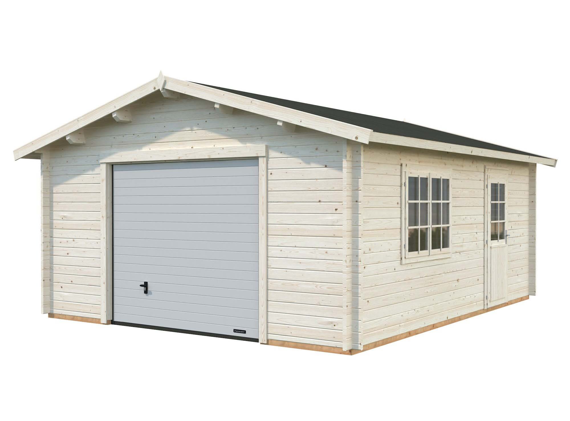 Palmako Roger Garage 24,8 m²/inv. 23,9 m², med port, impr. natur