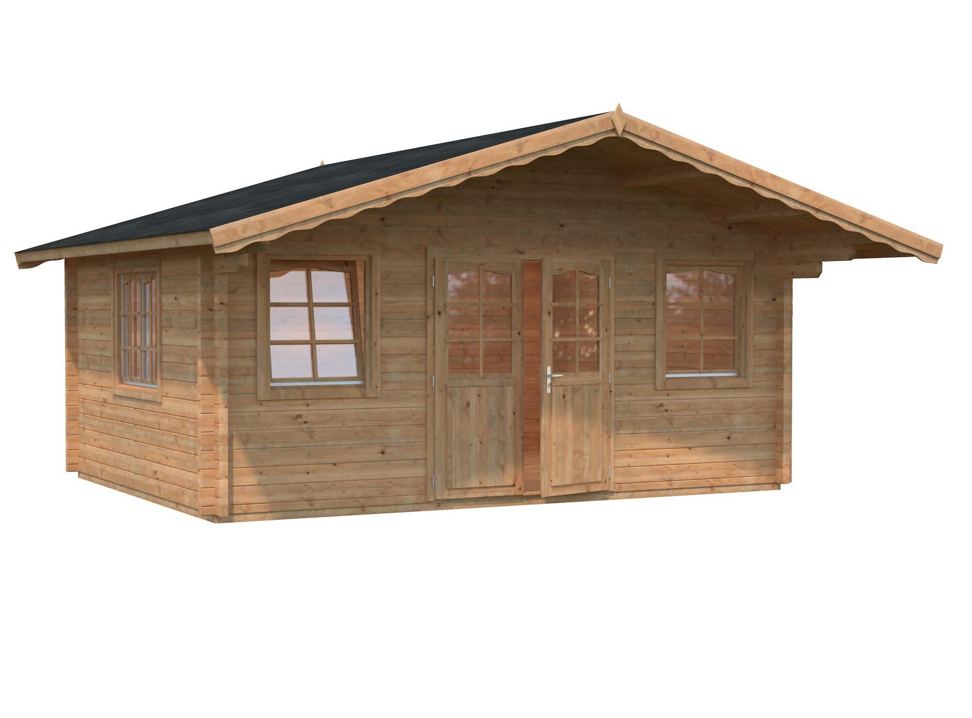 Palmako Helena Stuga 19,9 m²/inv. 18,6 m², brun impregnerad