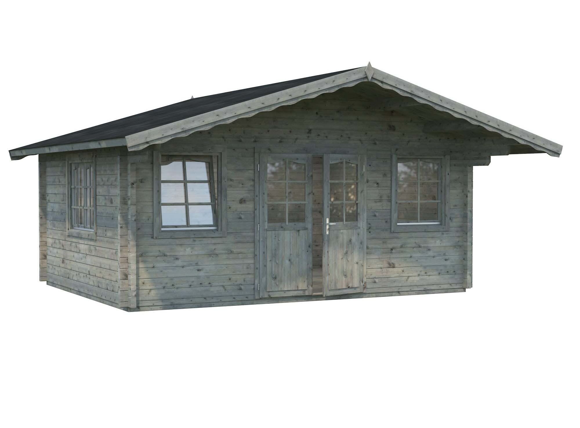 Palmako Helena Stuga 19,9 m²/inv. 18,6 m², grå impregnerad