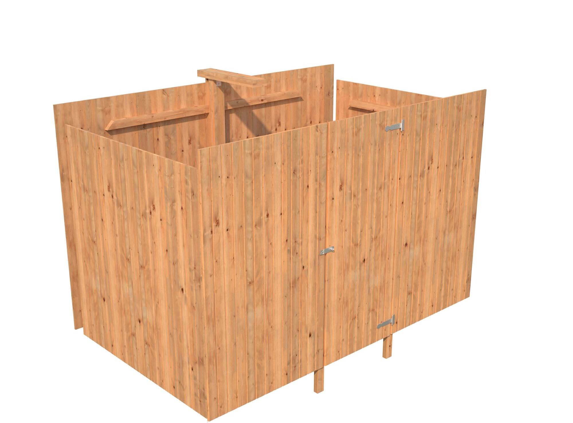 Palmako 102782 Förråd inv. 6,2 m², till Karl 101026, brun, impr.