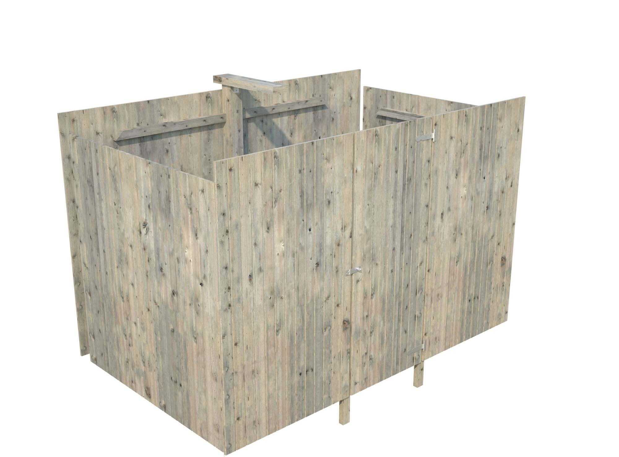Palmako 102784 Förråd inv. 6,2 m², till Karl 101028, grå, impr.