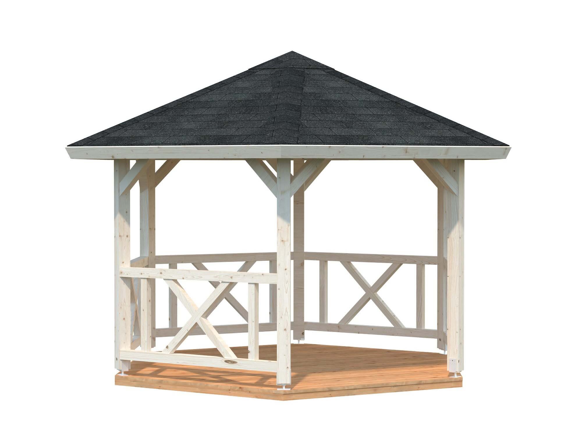 Palmako Betty Paviljong 9,9 m², utan golv, obehandlad