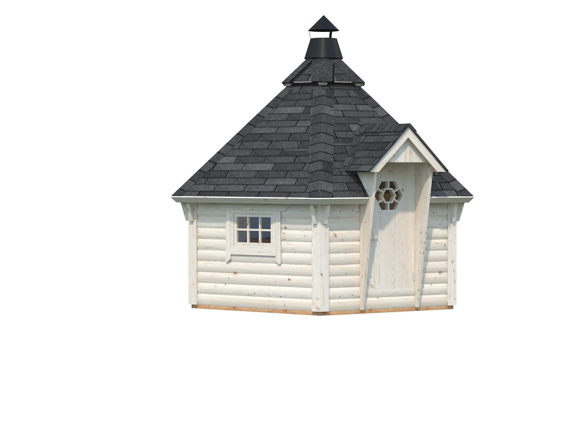 Palmako Eva Grillkåta 9,2 m²/inv. 8,7 m², impr. natur