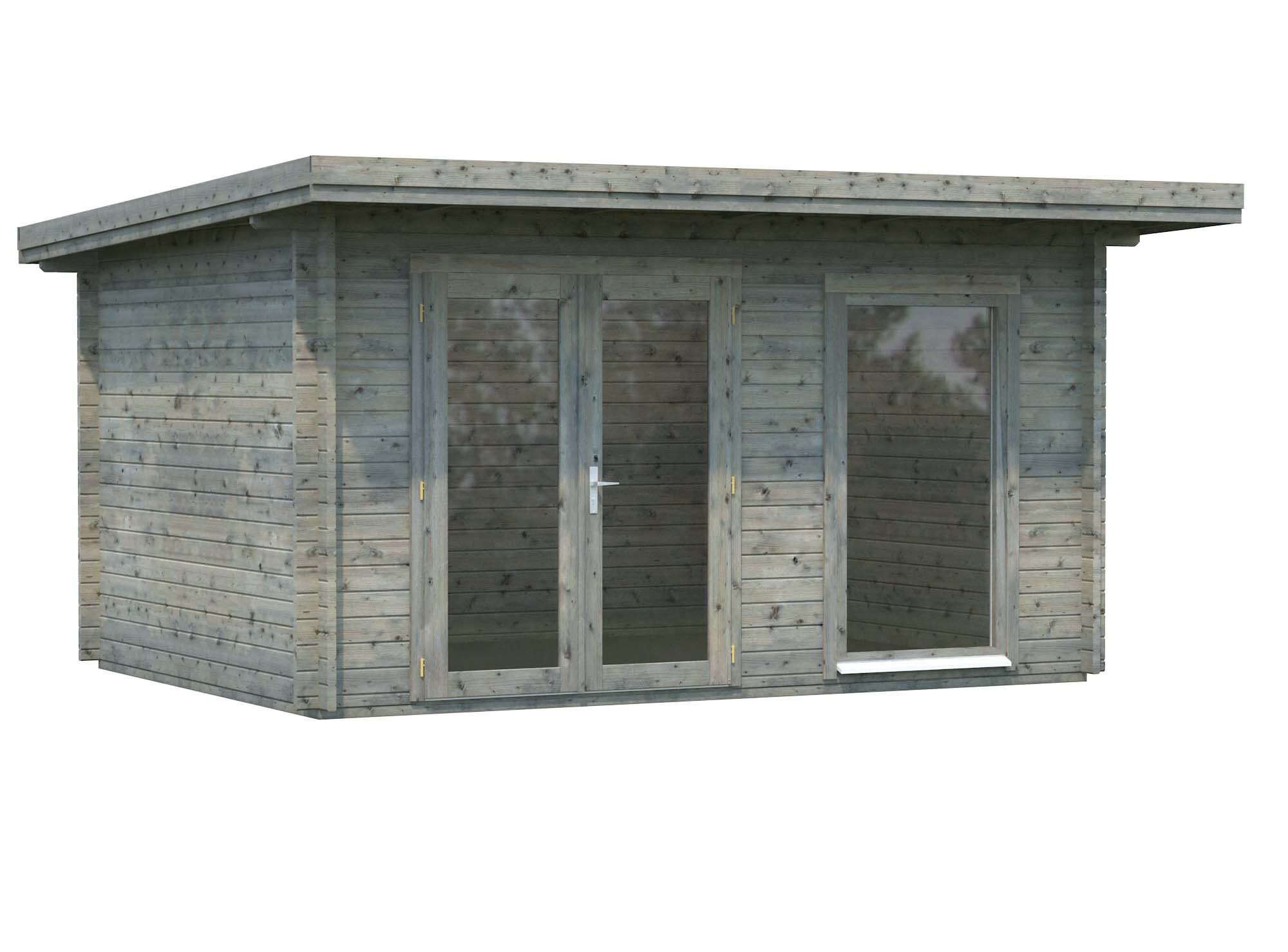 Palmako Heidi Stuga 12,3 m²/inv. 11,7 m², grå impregnerad