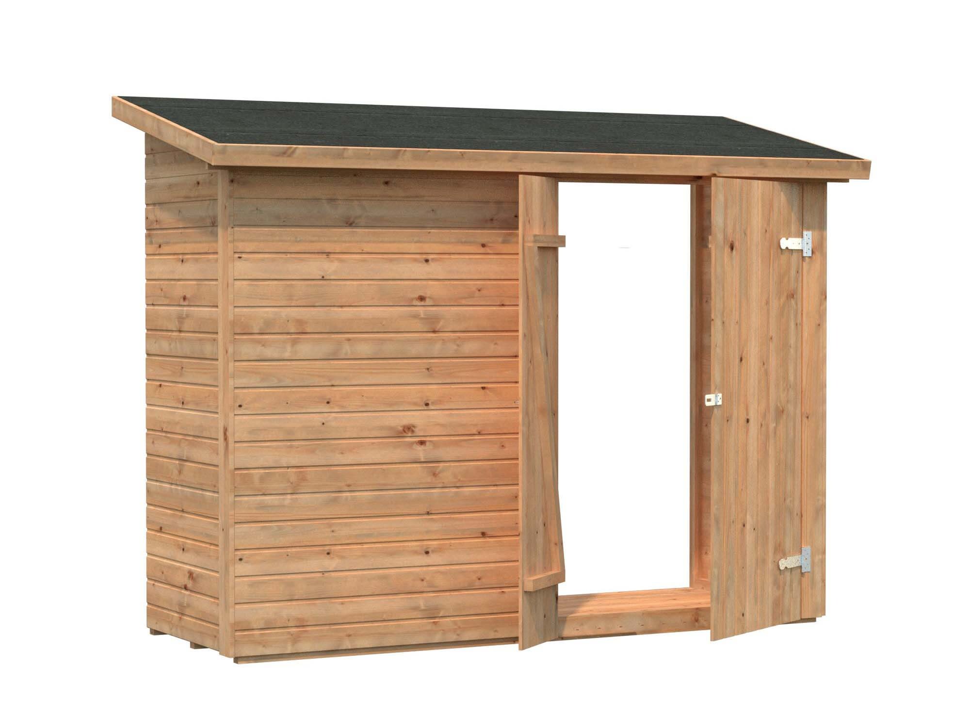 Palmako Leif Förråd 2,3 m²/inv. 2,2 m², brun impregnerad