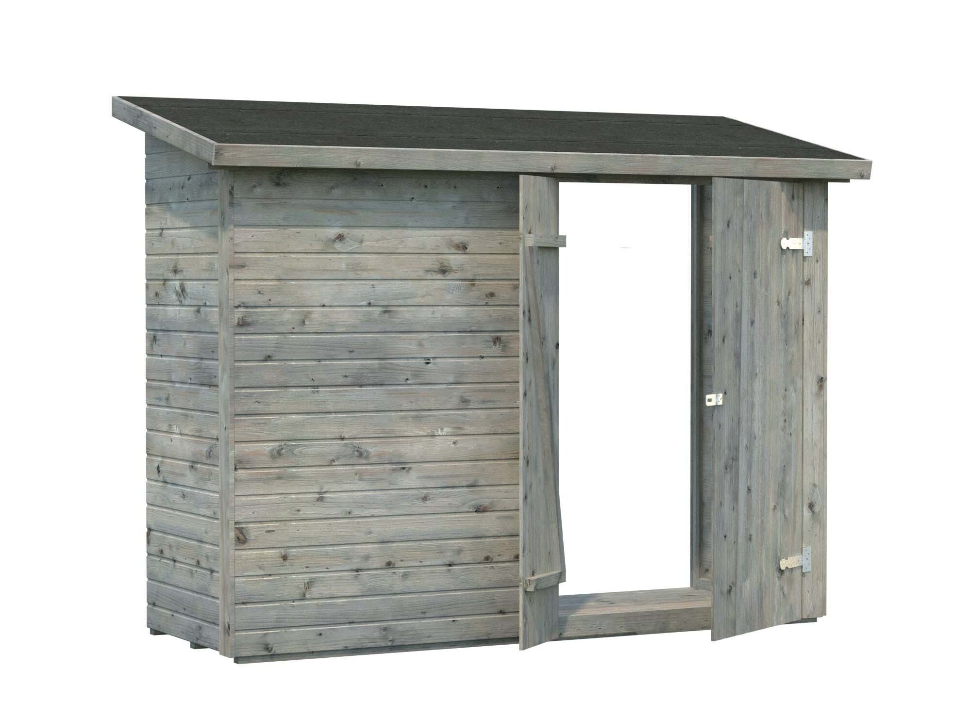 Palmako Leif Förråd 2,3 m²/inv. 2,2 m², grå impregnerad