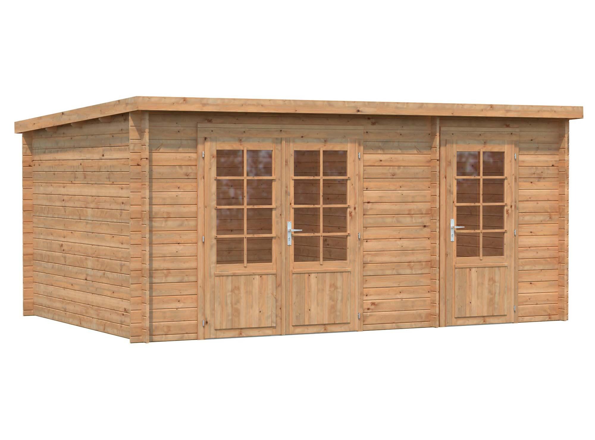 Palmako Ella Stuga 13,5 m²/inv. 13,1 m², utan golv, brun, impr.