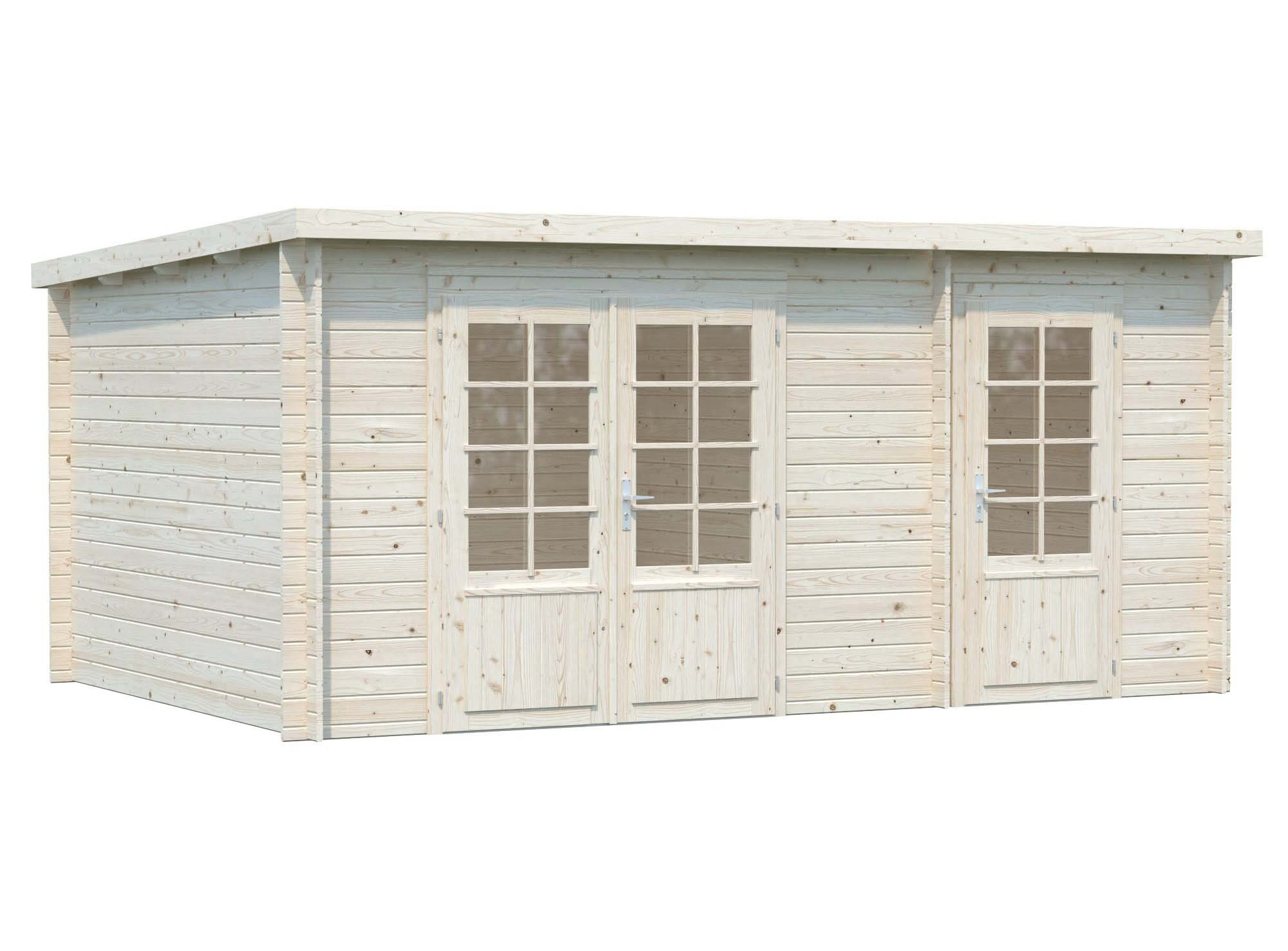 Palmako Ella Stuga 13,5 m²/inv. 13,1 m², utan golv, impr. natur
