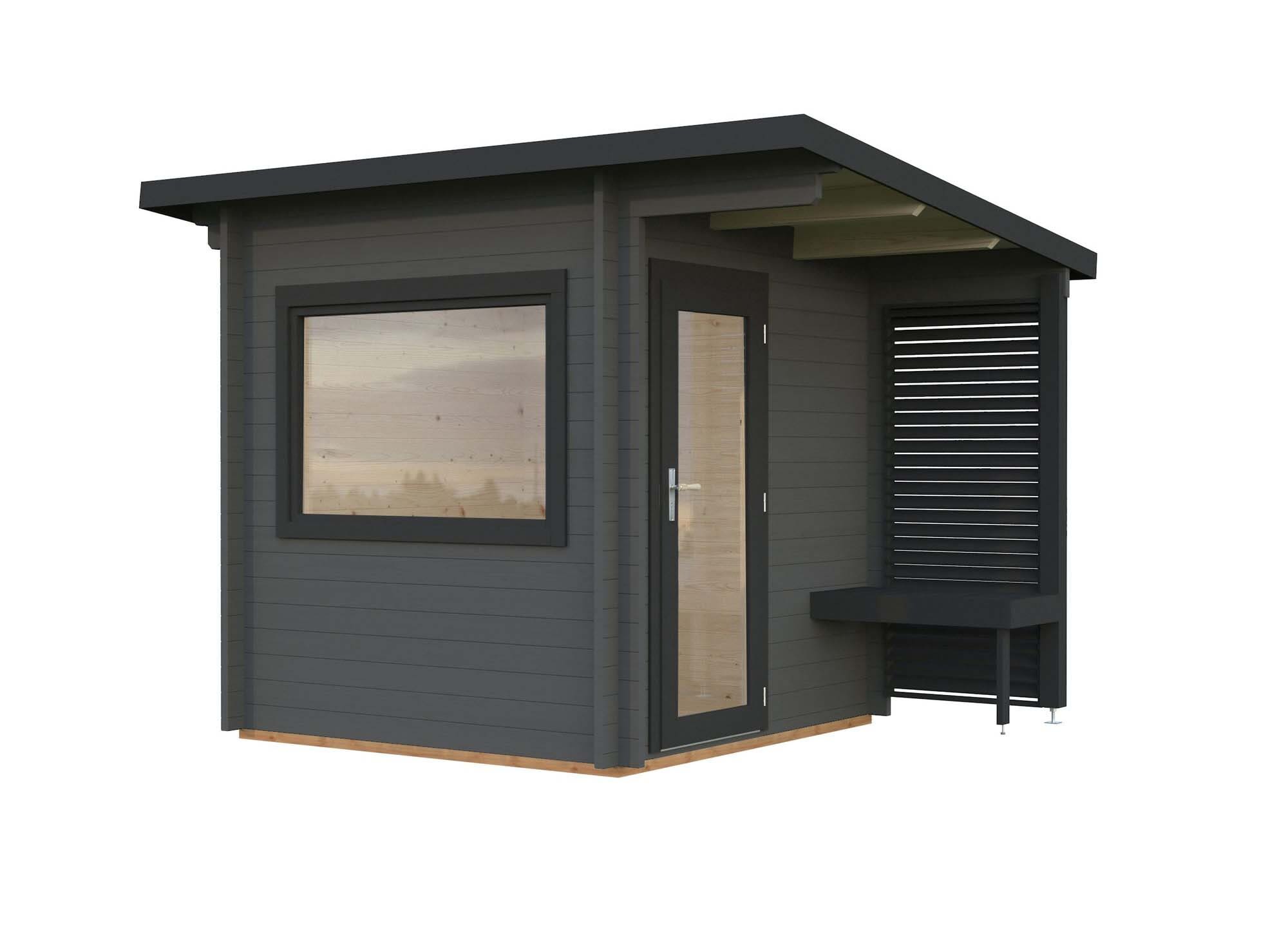 Palmako Sanna Bastu 4,4 m², Invändig 4,1 m², grå + antracit