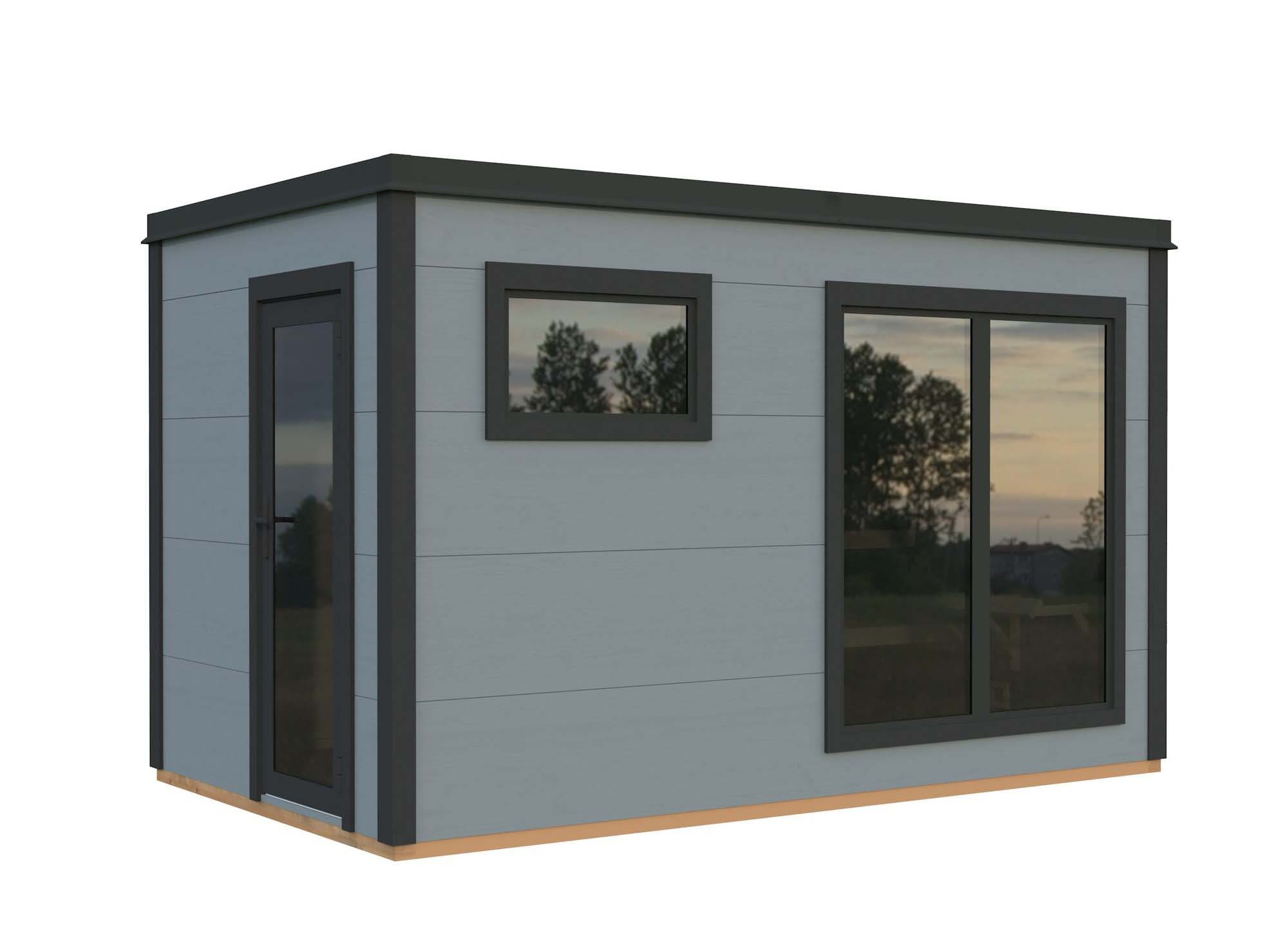 Palmako Grace Bastu 9,0 m², Invändig 8,2 m², ljusgrå + antracit