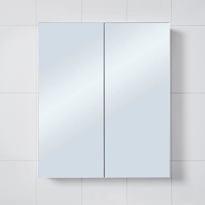 Skånebeslag Skåform 6 Mirro Peilikaappi 550 x 650 x 147 mm Musta etureunus rungossa