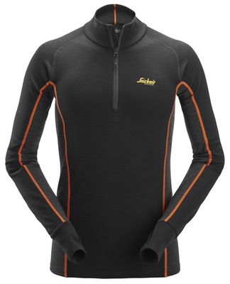 Snickers Workwear Stay Warm 9482 Underställströja svart, halvzip L