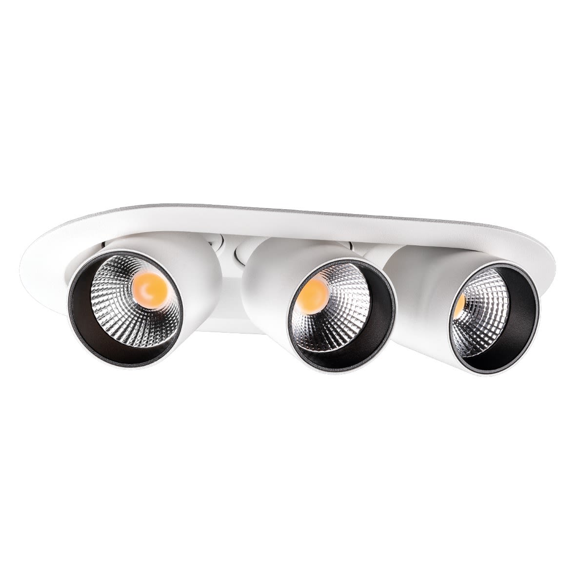 SG Armaturen Junistar Tube Round Downlight 15 W, 3 ljuspunkter Vit