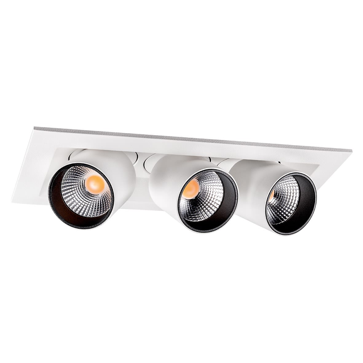 SG Armaturen Junistar Tube Square Downlight 15 W, 3 ljuspunkter Vit